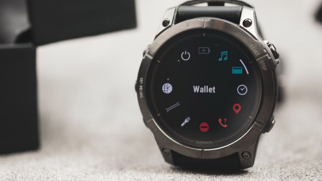 Wallet app on Garmin watch