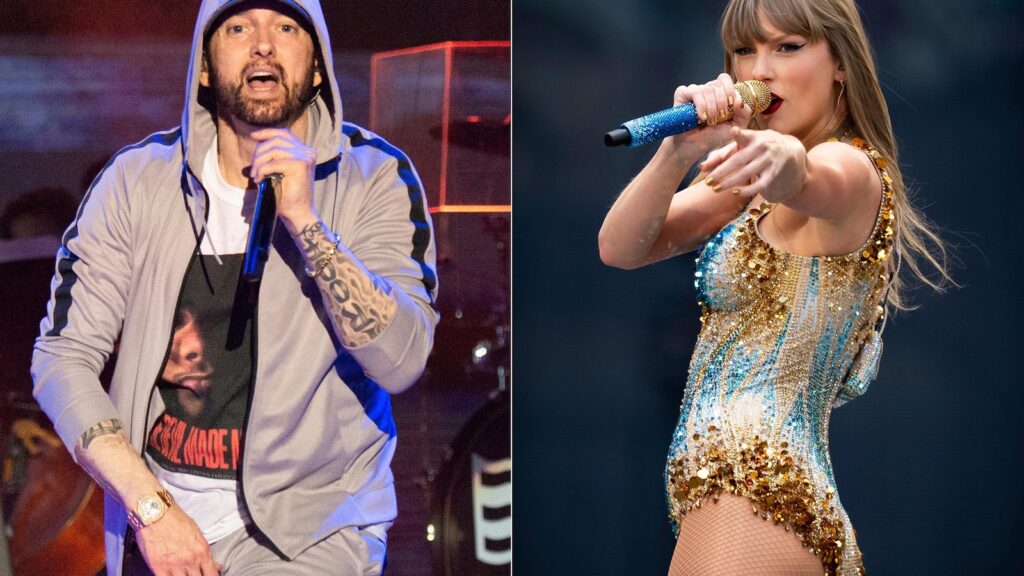 Eminem brings Taylor Swift's historic reign at No. 1 to an end, Stevie Wonder's record stays intact