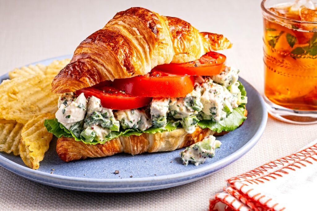 Lemony Chicken Salad Croissant Sandwiches Recipe