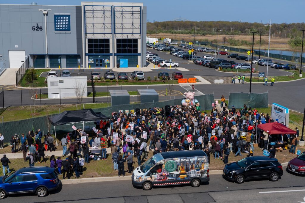 Amazon cracks down on Teamsters union efforts, labor leaders detained