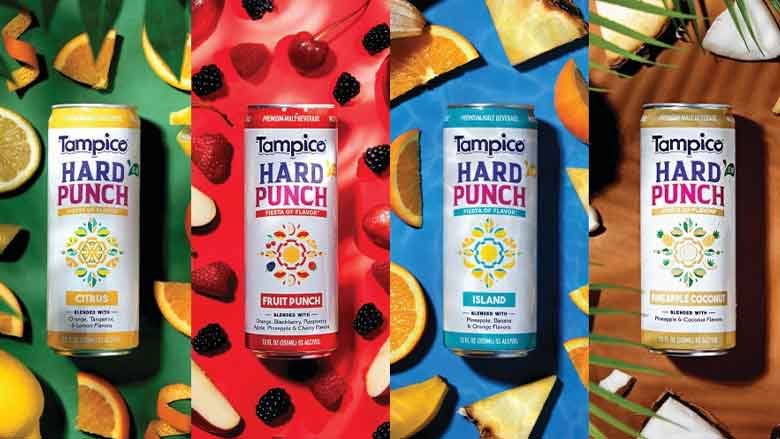 Fruit Punch, Pineapple Coconut Tampico Hard Punch varieties