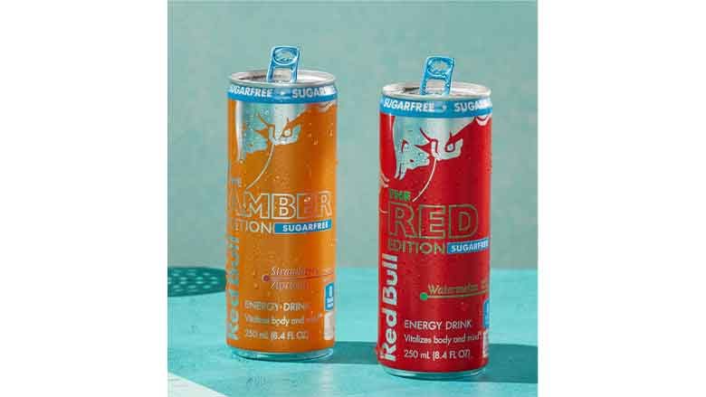 Red Bull Sugarfree Watermelon, Strawberry Apricot