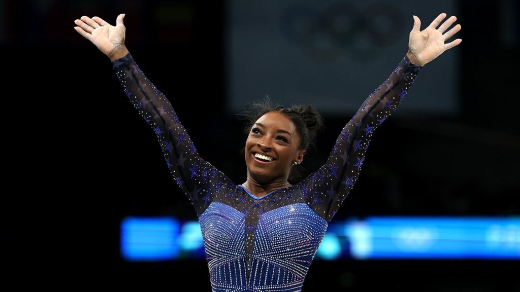 Simone Biles wins Olympic gold medal in women's all-around final with stunning floor exercise routine