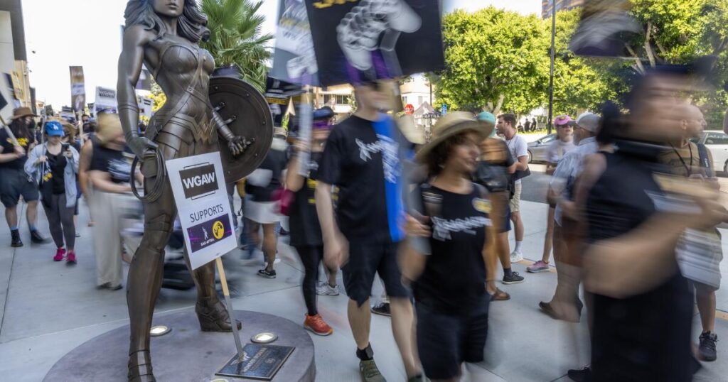 Video game strike: SAG-AFTRA actors picket Warner Bros.