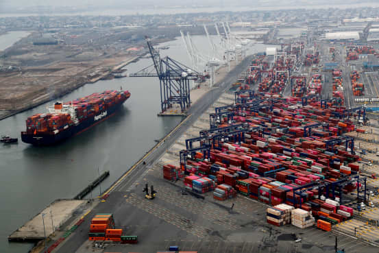 Container-Ship Stocks Fall After U.S. Port Strike Ends