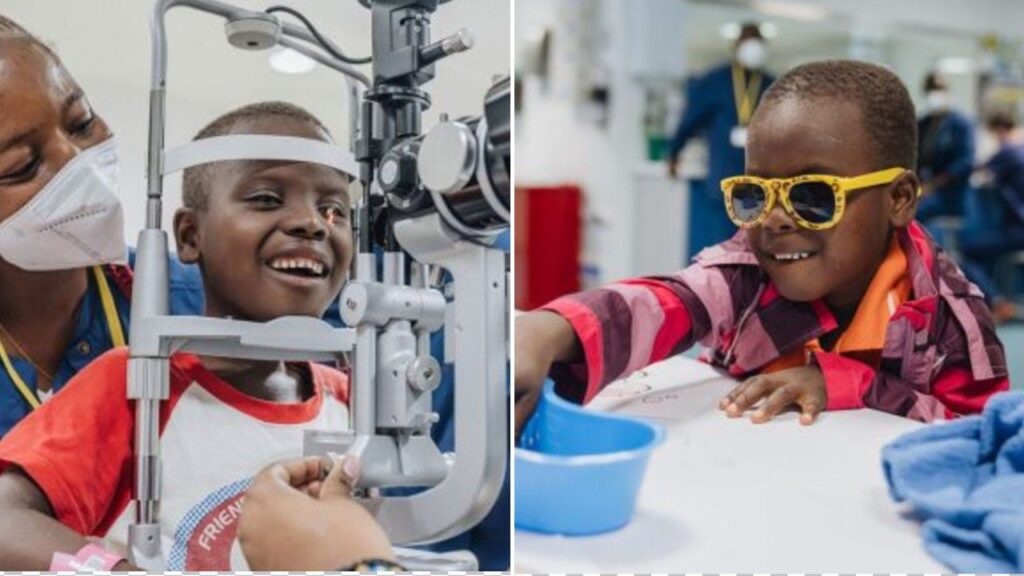 Eye surgery saves young boy from blindness thanks to medical charity