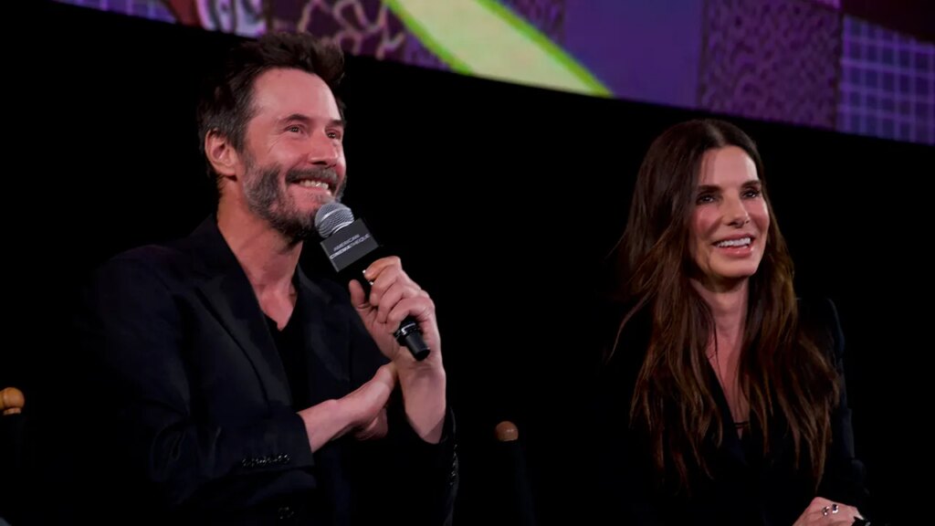 Keanu Reeves and Sandra Bullock reunite to celebrate 'Speed' anniversary