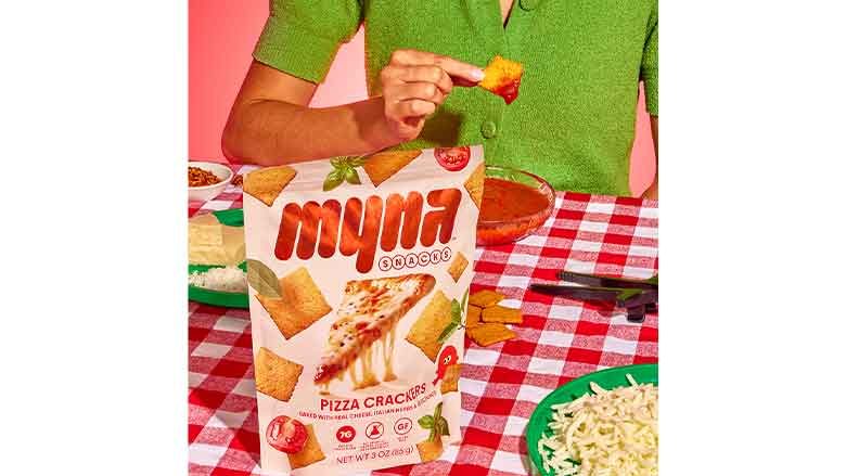 Myna Snacks Pizza-Flavored Crackers | Prepared Foods