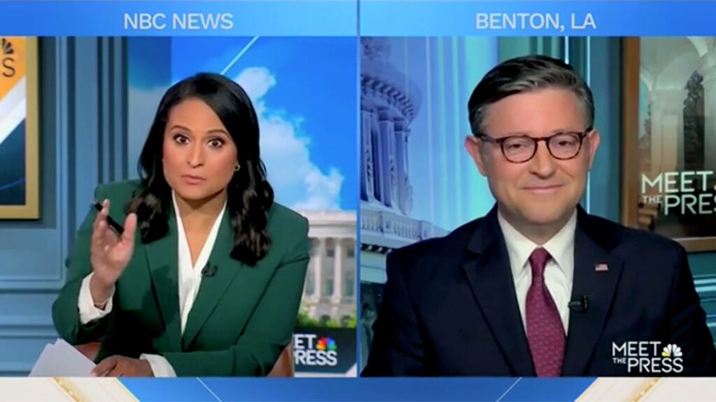 NBC News' Kristen Welker clashes with Speaker Mike Johnson on Trump's cholesterol levels