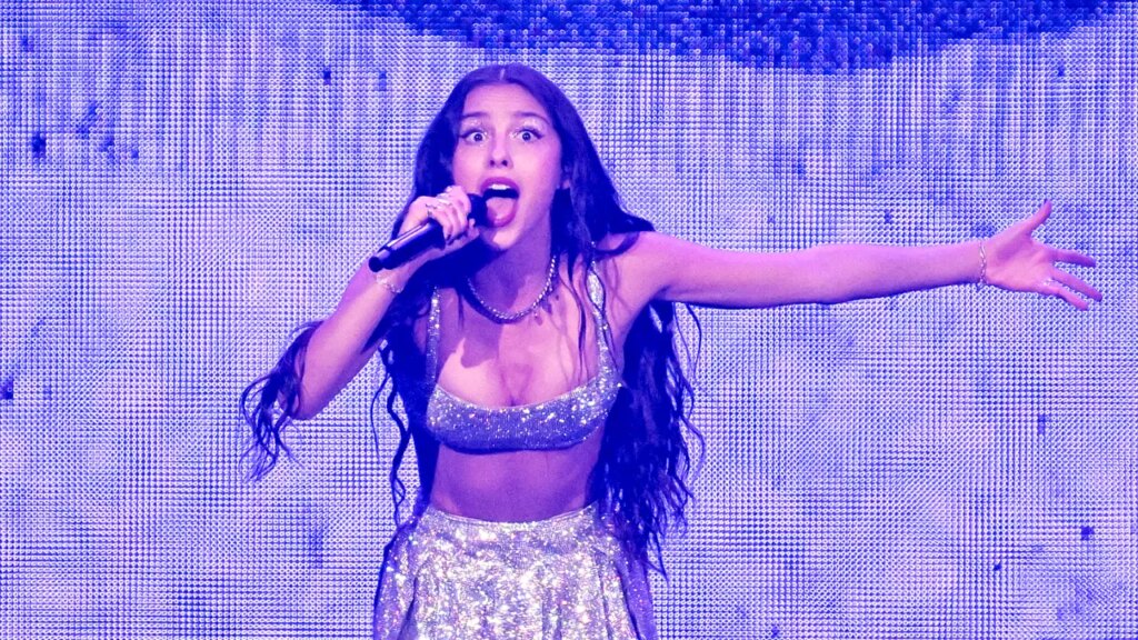 Olivia Rodrigo falls through stage trap door during 'Guts' tour