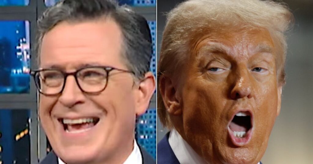 Stephen Colbert Spots Rally Moment Designed To Bother Trump