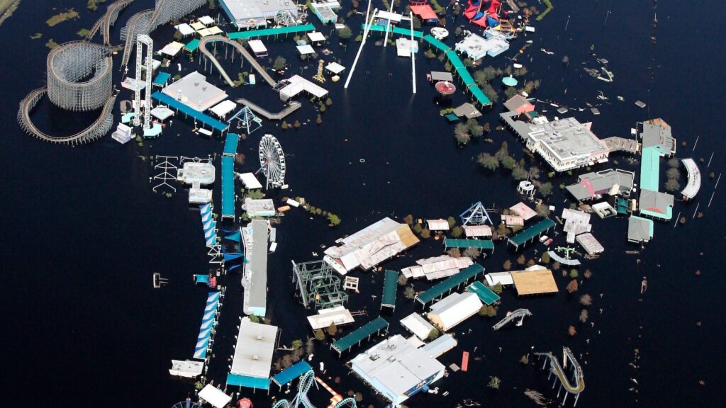 A former Six Flags park is finally being demolished after Hurricane Katrina's devastation