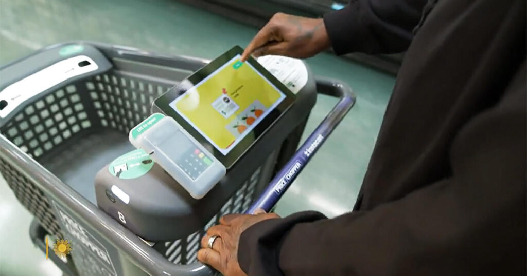 A new generation of shopping cart, with GPS and AI