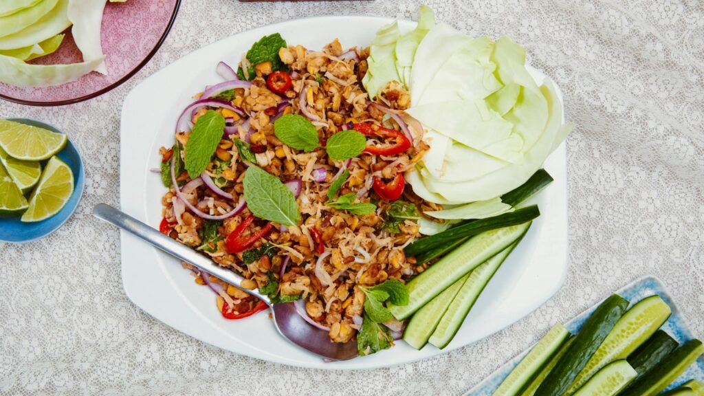 Coconut Tempeh Larb Recipe | Bon Appétit