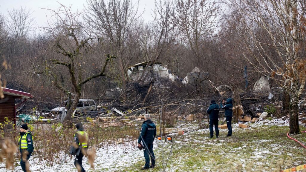 DHL cargo plane crashes and skids into a house in Lithuania, killing Spanish crew member