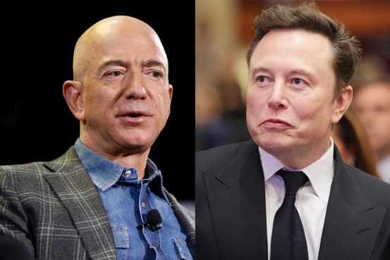 Elon Musk Jabs at Billionaire Rival Jeff Bezos Over Trump