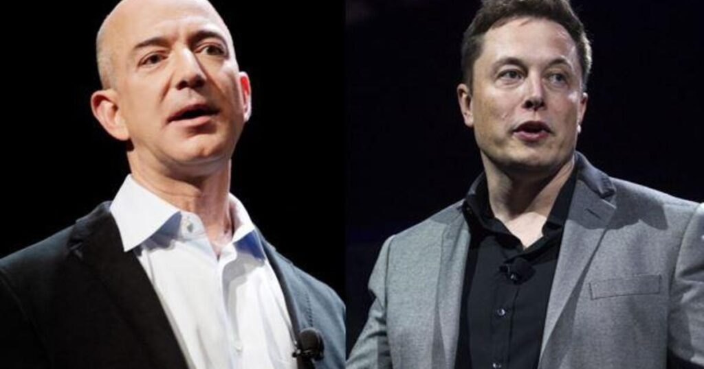 Jeff Bezos denies Elon Musk claim he urged people to sell their Tesla, SpaceX stock because Trump would lose