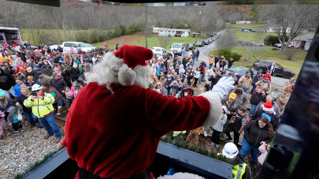 Santa's annual train visit delivers hope and magic to one corner of coal country