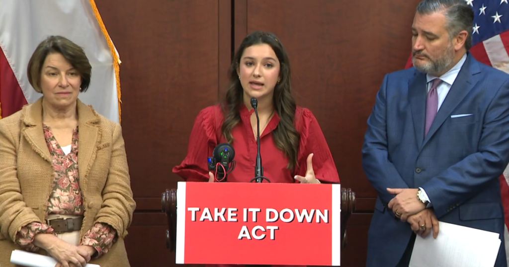 Teen victim of AI-generated "deepfake pornography" urges Congress to pass "Take It Down Act"