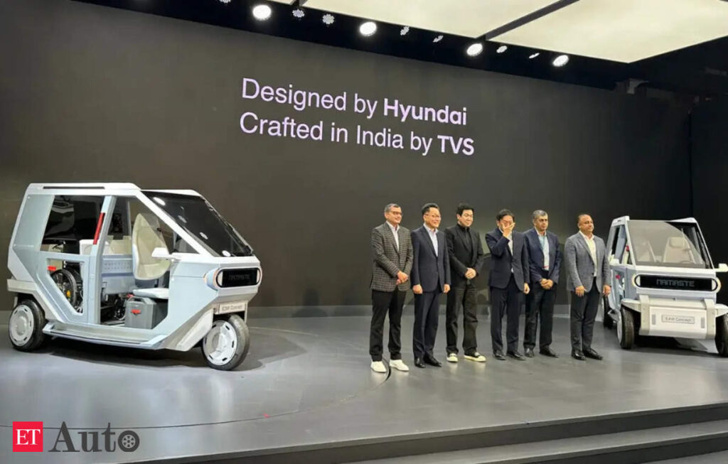 Hyundai, TVS announce strategic partnership for last-mile mobility solutions in India; unveils e-3Ws, micro four wheelers, ET Auto