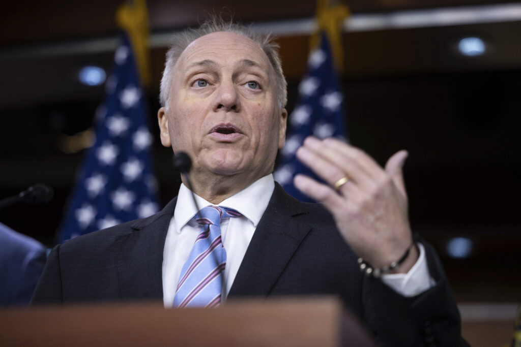 House Majority Leader Steve Scalise speaks during a press conference on Capitol Hill on Dec. 17.