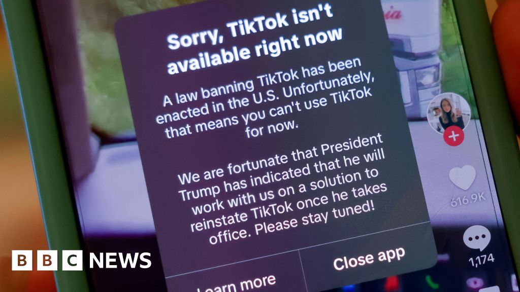 TikTok goes offline in the US hours before ban comes in